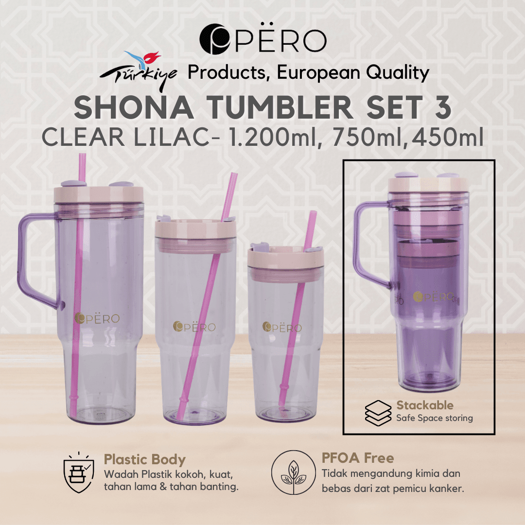 Shona Tumbler Set of 3 (Clear) 2